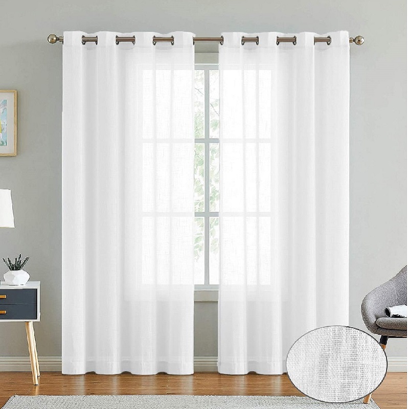 Classic White Voile Sheer Curtains - Elegant Decor