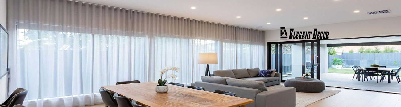 Sheer Curtains for Bedrooms Sheer curtains layered with drapes in a bedroom - Elegant Decor