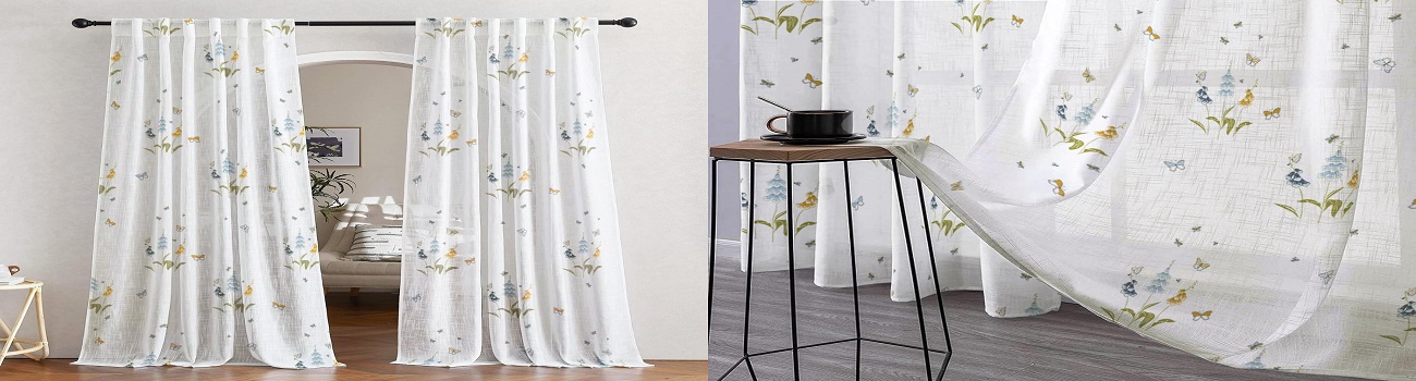 Premium Sheer Curtains for Living Room Elegant sheer curtains in a modern living room - Elegant Decor
