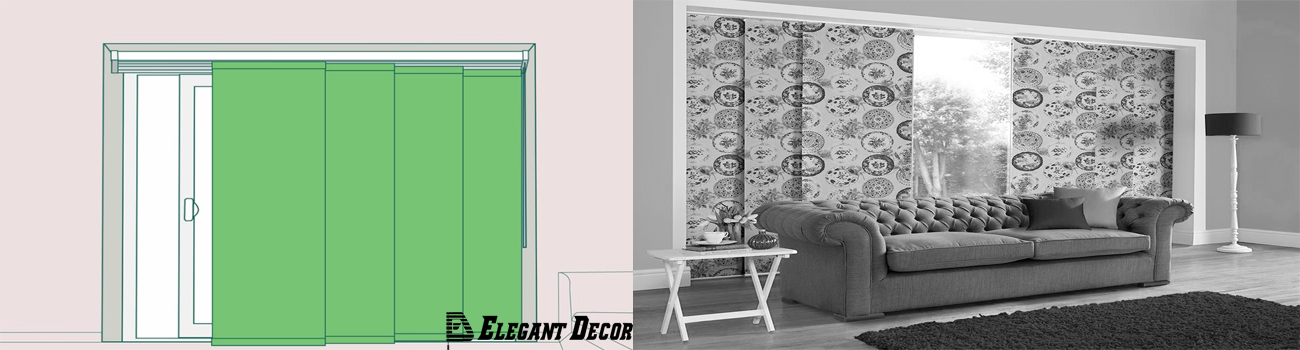 customised sliding panel blind