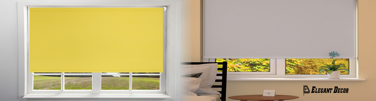 plain blackout roller blind